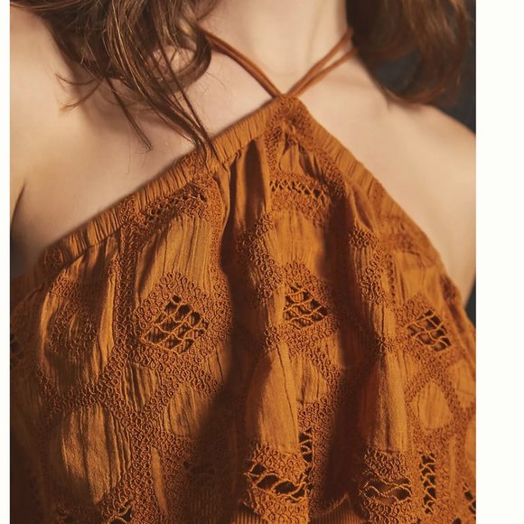 NWT anthropologie strappy tank top w/lace detail M - Picture 3 of 7